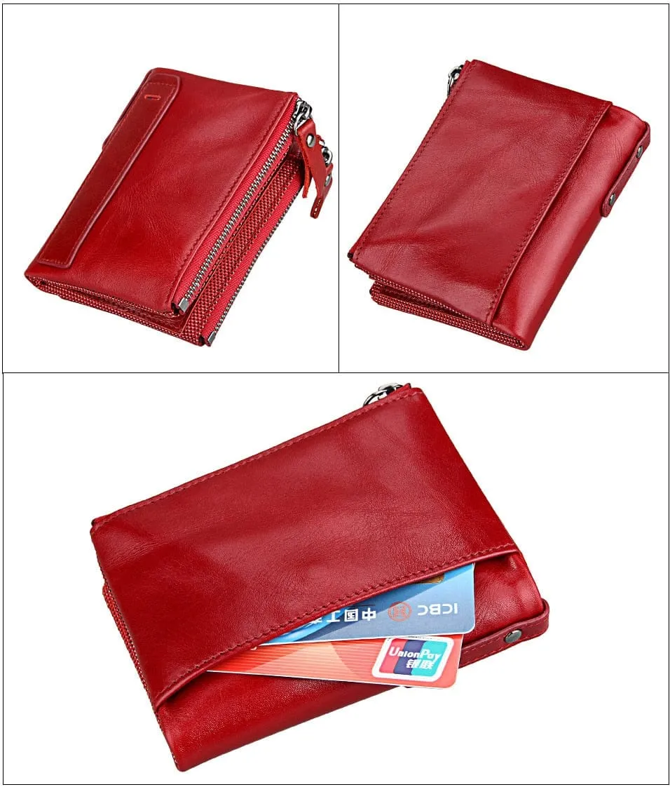 Bifold Genuine Leather RFID Protected Wallet - 5 Colors