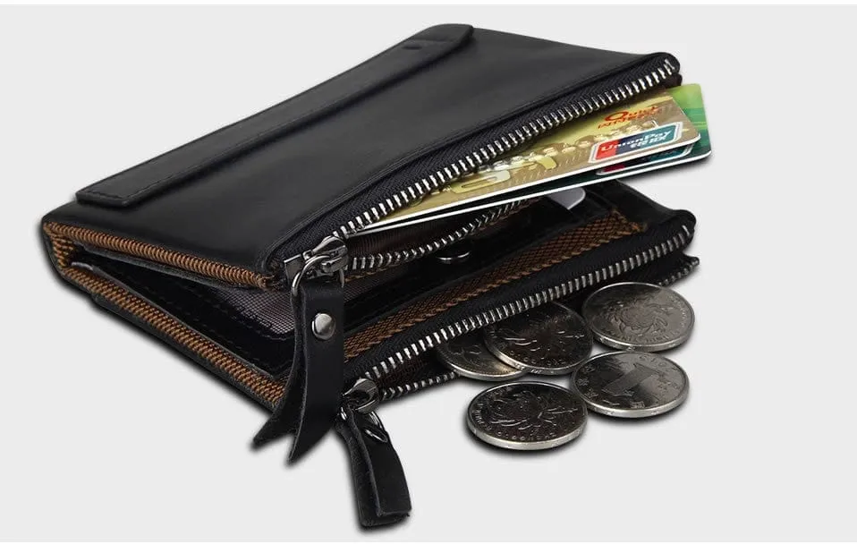 Bifold Genuine Leather RFID Protected Wallet - 5 Colors