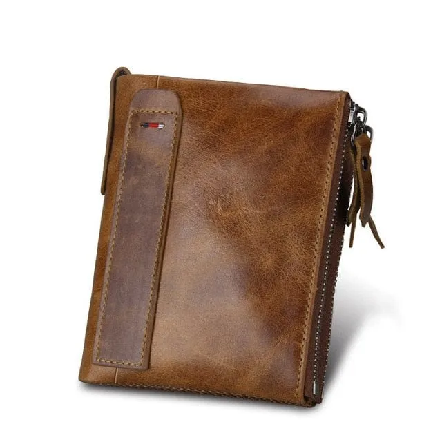 Bifold Genuine Leather RFID Protected Wallet - 5 Colors
