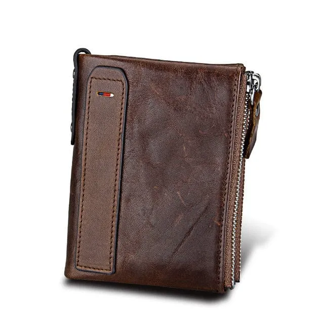 Bifold Genuine Leather RFID Protected Wallet - 5 Colors