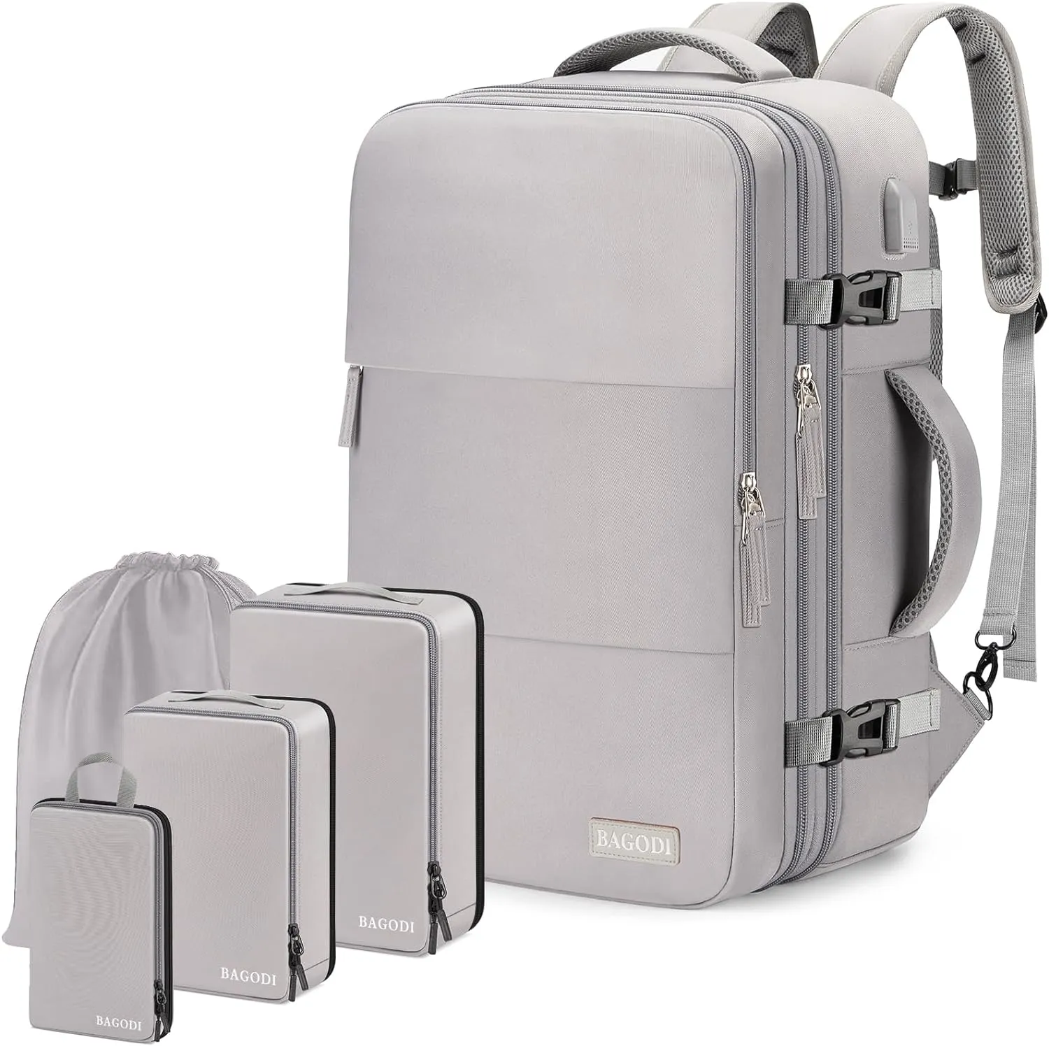 Carry-On Backpack - 42L Airline Approved Travel Backpack for Men & Women - Waterproof Business & Gym Laptop Daypack - Casual Daypack for Business & Weekend Hiking