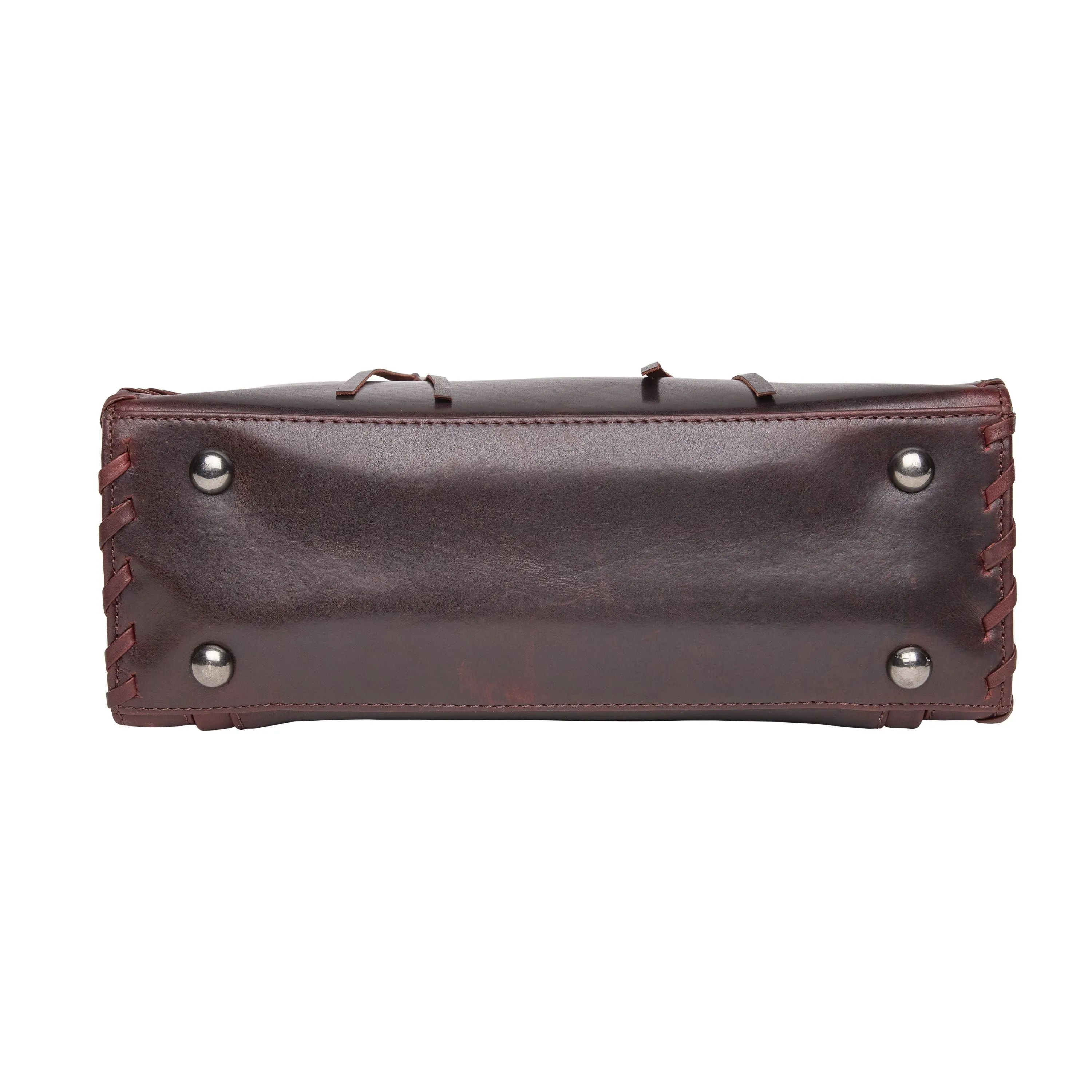 Emma Locking Leather Satchel