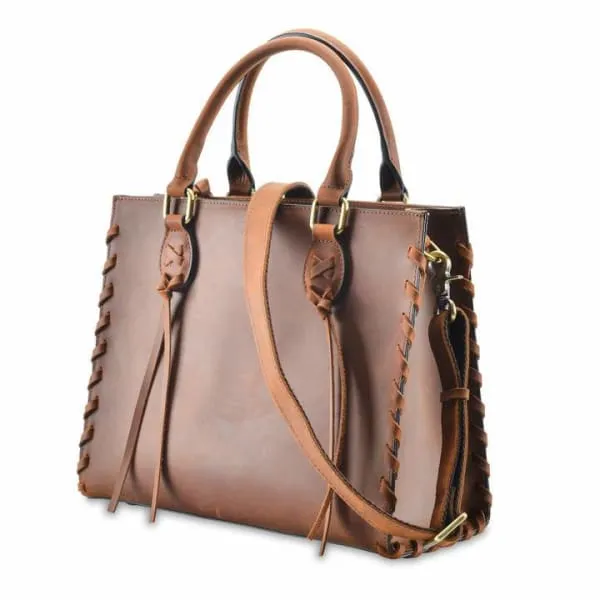 Emma Locking Leather Satchel