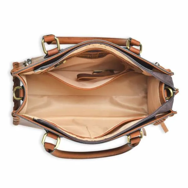 Emma Locking Leather Satchel