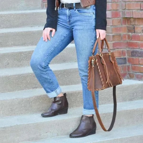Emma Locking Leather Satchel