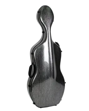 HQ Polycarbon Cello Case 4/4 - Silver and Black Large