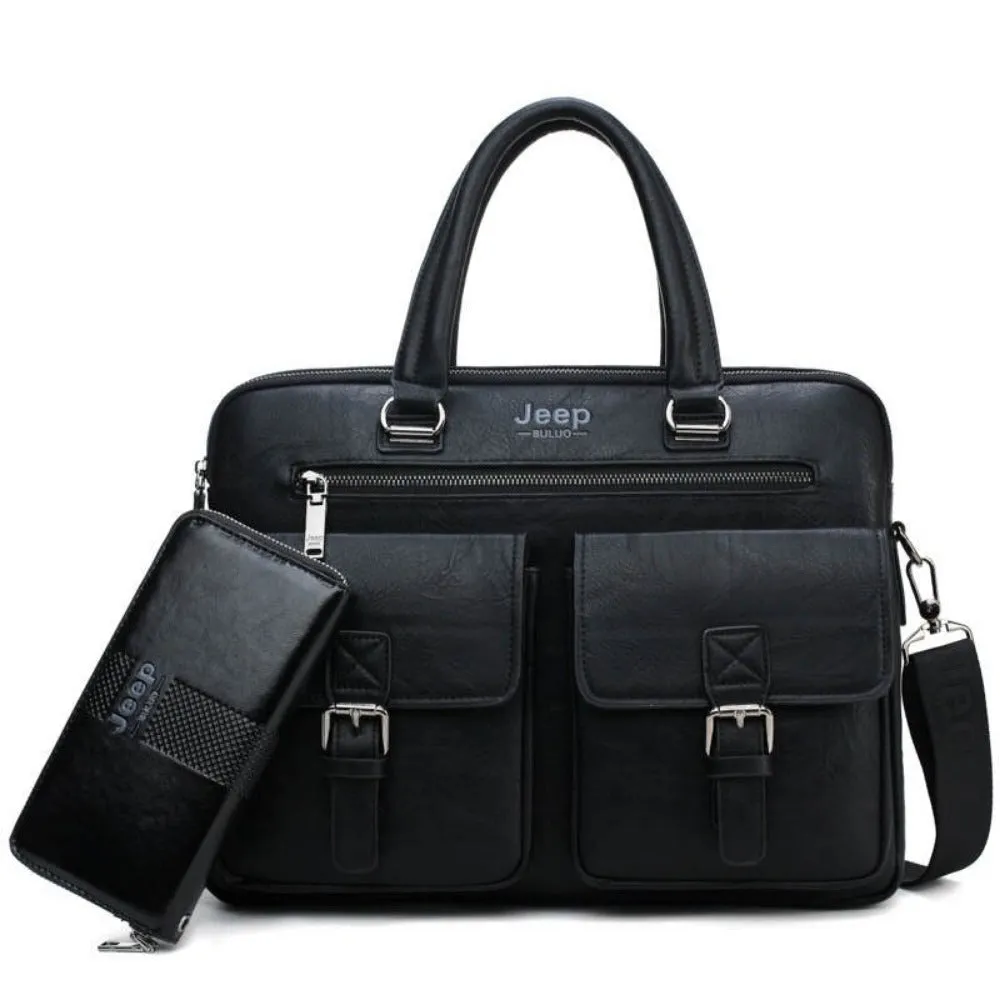leather handbag shoulder zipper compartment men's stylish travelbag ✈️ free.shipping