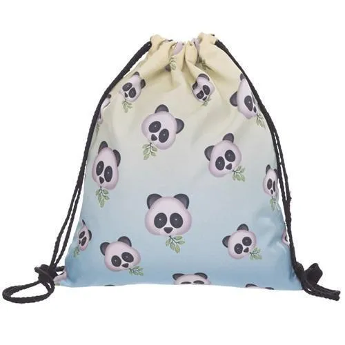 Lightweight Drawstring Emoji Bag
