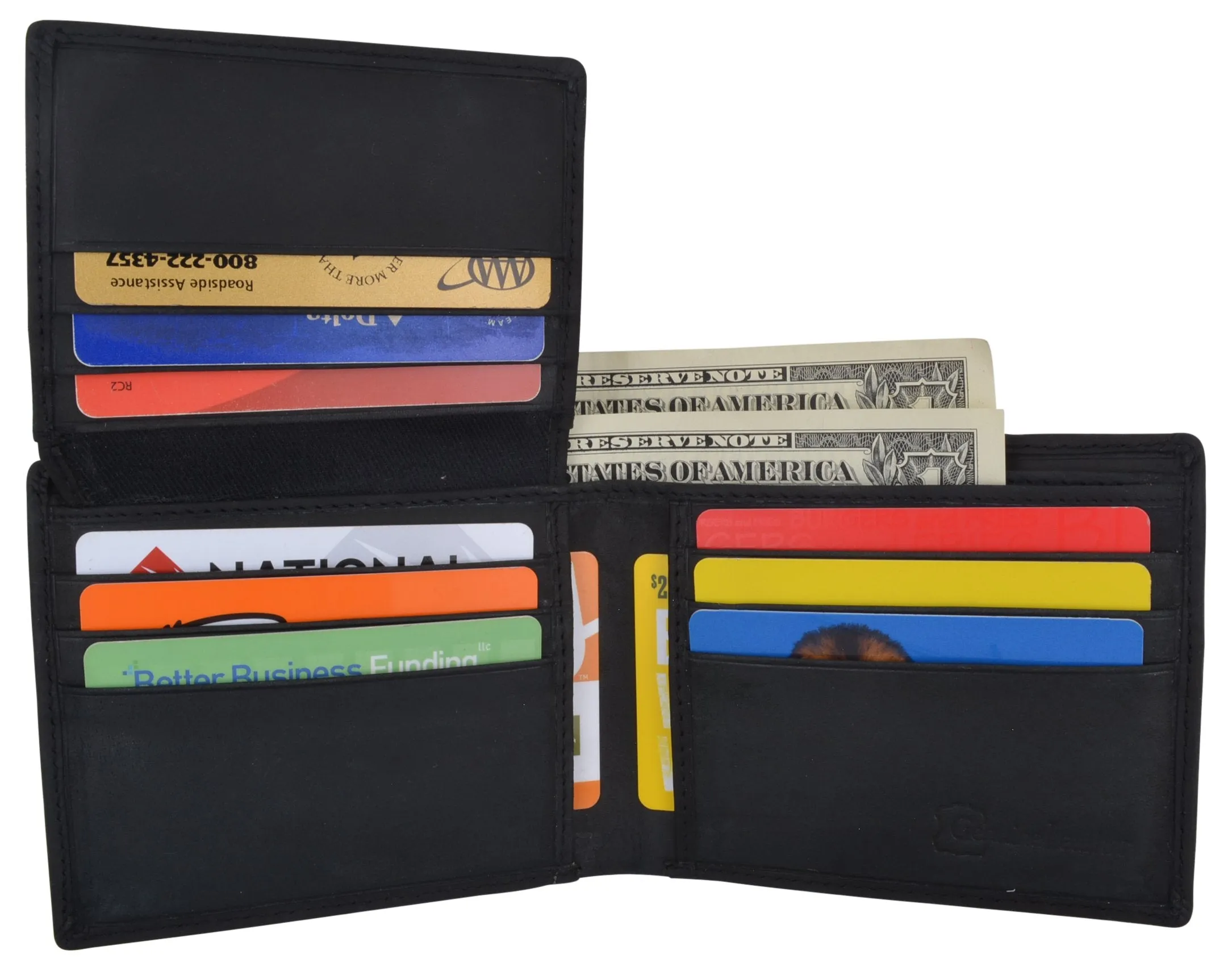 Los Angeles Mens RFID Genuine Leather Card ID Bifold Wallet /53HTC Los Angeles