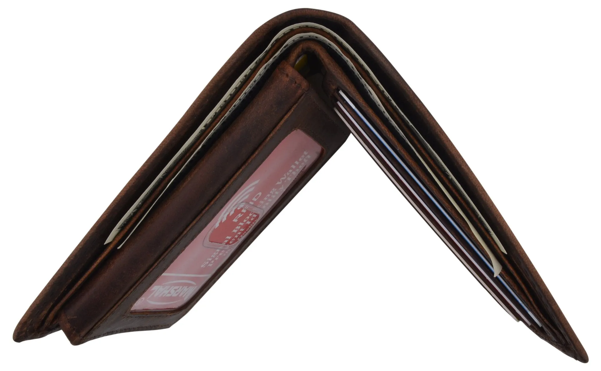 Los Angeles Mens RFID Genuine Leather Card ID Bifold Wallet /53HTC Los Angeles