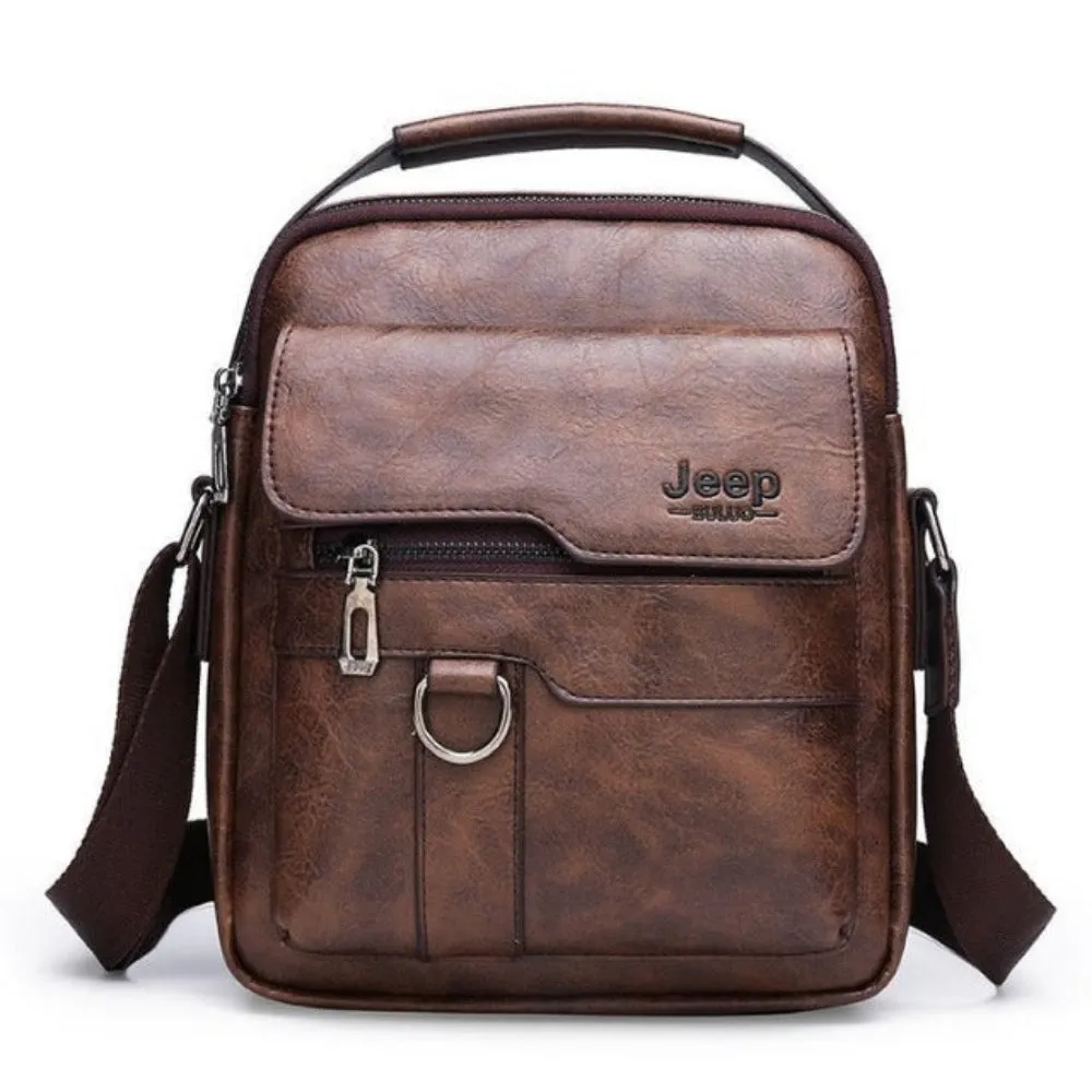 men's leather handbags shoulder work messenger travel handbag ✈️ free.shipping