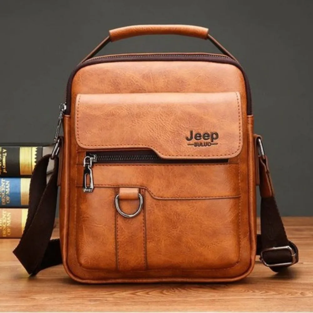men's leather handbags shoulder work messenger travel handbag ✈️ free.shipping