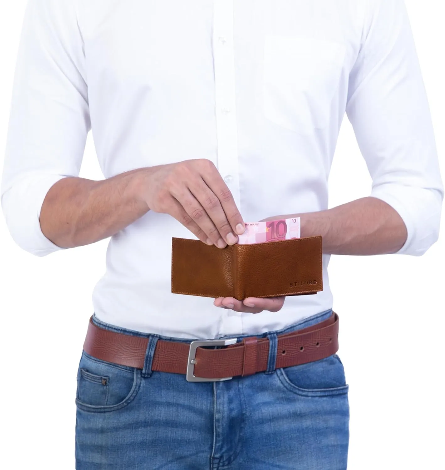 STILORD 'Lincoln' Mini Wallet RFID Leather Men's Slim Wallet Mini Wallet Small NFC Protector Small Wallet Genuine Leather in Gift Box Small