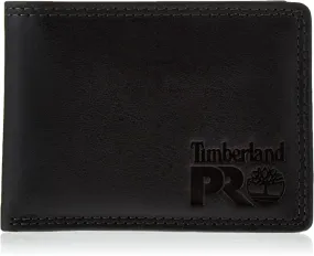Timberland PRO Men's Leather RFID Wallet with Removable Flip Pocket