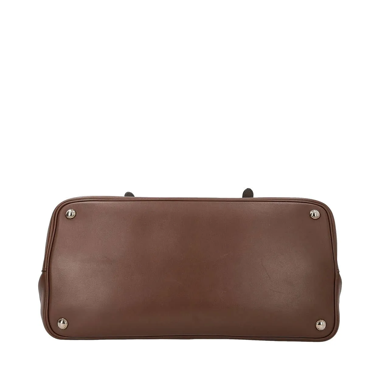 Trendy Inspired Prada Leather Double Twist Lock Satchel Brown/grey