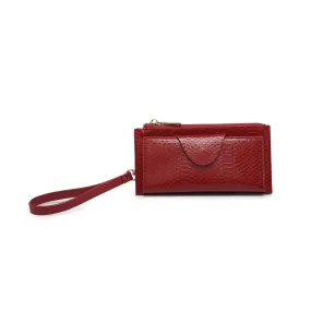 WL0004SNK Kyla Snake RFID Wallet w/ Snap and Zip Closure